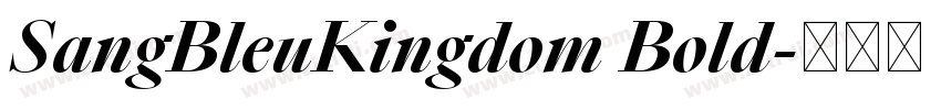 SangBleuKingdom Bold字体转换